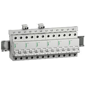 BARRAM. TIPO PENTE DIN BIP.   80A 2 X   6 CIRCUITOS 210MM