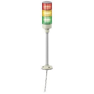 COLUNA LUM. LED 3 ELEM. CONT. VM/AM/VD 24VCA/VCC TUBO E BASE FIX. C/BUZZER IP42