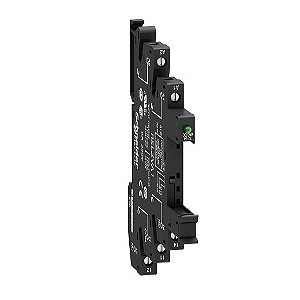 BASE PARAFUSO 12-24VCA/VCC P/RELE INTERFACE ZELIO SLIM 1NA+1NF 12VCC/24VCC