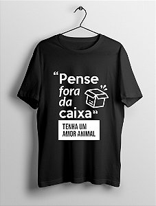 Camiseta T-Shirt Personalizada Pense Fora da Caixa