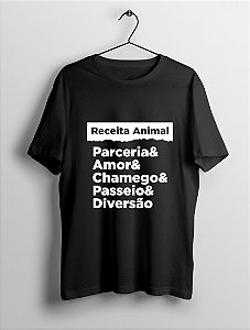 Camiseta T-Shirt Personalizada Receita Animal
