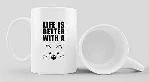 Caneca Life is Better With a Cat
