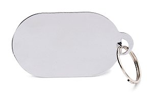 Pingente de Metal Resinado Retângulo Grande Vertical