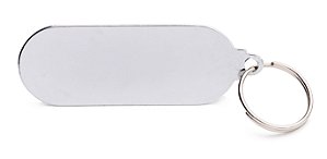 Pingente de Metal Resinado Retângulo Médio Vertical