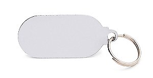 Pingente de Metal Resinado Retângulo Pequeno Vertical