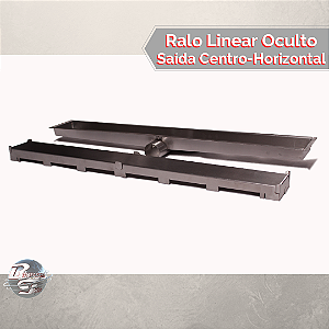 Ralo Linear Oculto - Saída Centro Horizontal