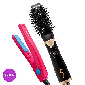 Kit Escova Secadora Lara 220V + Mini Chapinha Paulinha