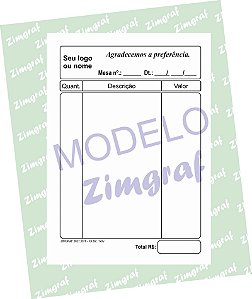 Comandas 7X10 - Modelo 1501