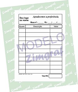 Comandas 7X10 - Modelo 1503