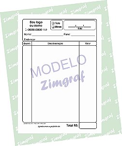 Comandas 10X15 - Modelo 1551