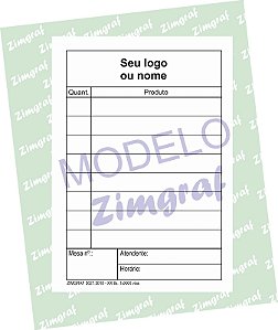 Comandas 7X10 - Modelo 1505