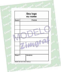Comandas 7X10 - Modelo 1506