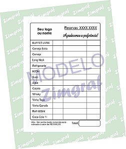 Comandas 7X10 - Modelo 1509