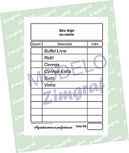 Comandas 7X10 - Modelo 1510