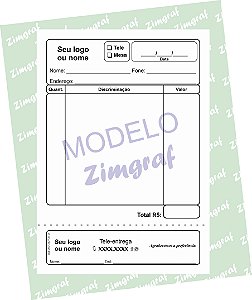 Comandas 10X15 - Modelo 1553