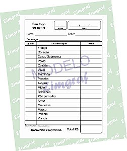Comandas 10X15 - Modelo 1560
