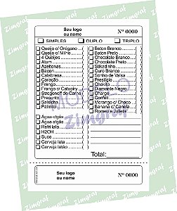 Comandas 10X15 - Modelo 1561