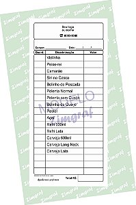 Comandas 10X20 - Modelo 1582