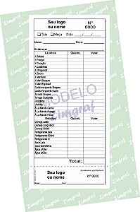 Comandas 10X20 - Modelo 1586