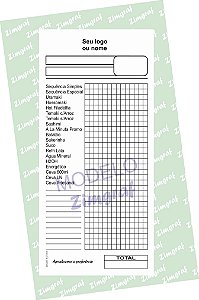 Comandas 10X20 - Modelo 1589
