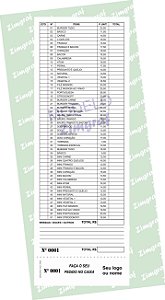 Comandas 10X30 - Modelo 1598