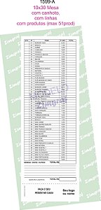 Comandas 10X30 - Modelo 1599
