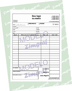 Blocos Orçamento / Pedido 15X20 - Loja - Modelos 6060(1v)/6061(2v)