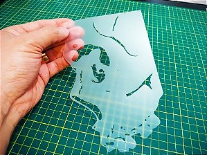 Stencil Caveira para Pinturas e Aerografias - 2R02