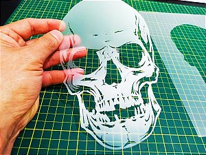 Stencil Caveira para Pinturas e Aerografias - 2R05