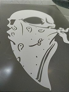 Stencil Caveira com Bandana para Aerografias e Pinturas - 2R16