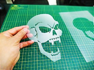 Stencil Caveira para Aerografia 2R26