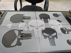 Kit 5 Stencil O Justiceiro / Punisher