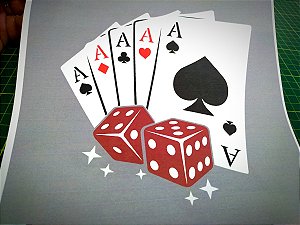 Stencil Multicamadas Cartas e Dados para Aerografias