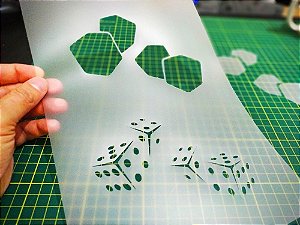 Stencil Dados para Aerografias