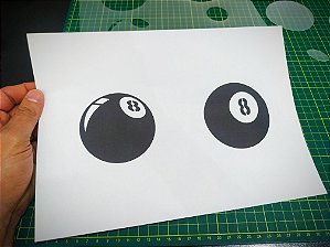 Stencil Bola 8 de Sinuca