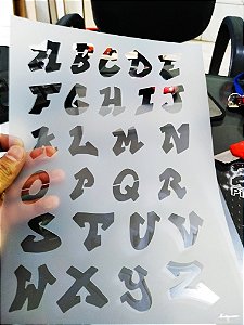 Stencil Letras Estilo Grafitti