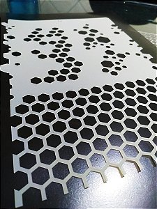 Stencil Hexágonos / Colméias para Aerografias
