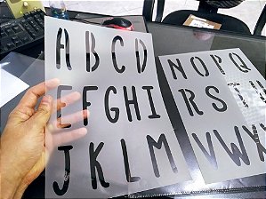 Stencil Letras Cursivas / Alfabeto Cursivo
