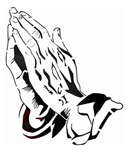 Stencil Mãos em Oração