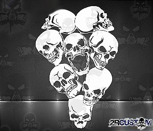 Stencil para Aerografias Caveiras Grudadas - 2R10