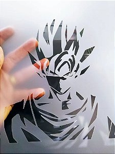Stencil Goku para Pinturas e Aerografias