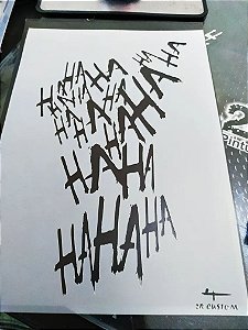 Stencil Risada do Coringa Hahaha para pinturas