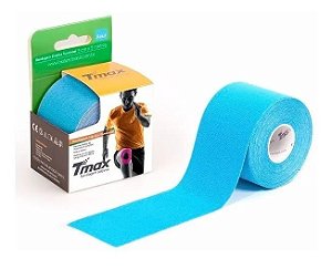 Fita Kinesio Tmax Original Bandagem Elastica 5 Mts Cada - Azul