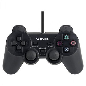 Controle Para PC Modelo PS2 USB Preto – 11228