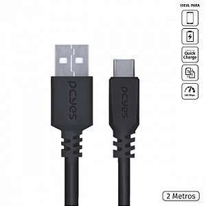 Cabo USB Tipo A para USB Tipo C 2 Metros - 12375