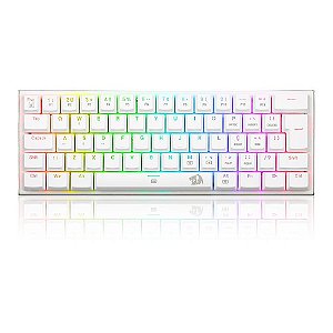 Teclado Mecânico Gamer Redragon Anivia RGB Branco ABNT-2 Switch Azul - 12768