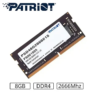 MEMORIA NOTEBOOK 8GB DDR4 PATRIOT 2666MHZ - 12879