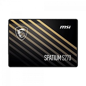 SSD MSI 480GB SPATIUM SATA3 LEITURA 500MBS GRAVACAO 450MBS S270 - 13184