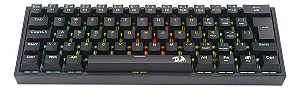 TECLADO REDRAGON FIZZ PRO WIRELESS/BT 60% ABNT2 RGB SWITCH BLUE K616RGB - 13705