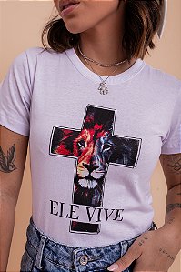 TSHIRT ELE VIVE - BRANCO